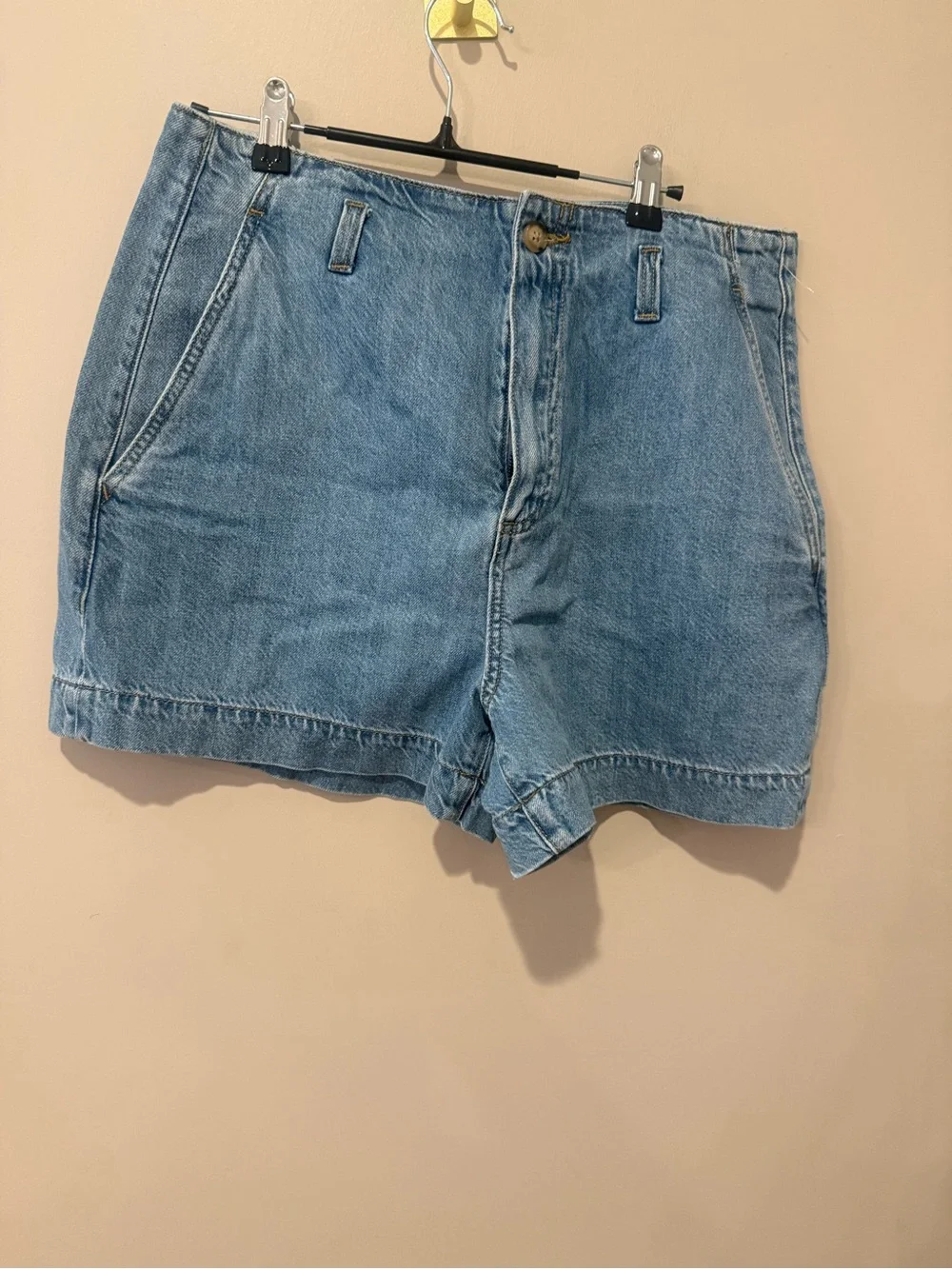 PAIGE Anessa Tie Waist Denim Shorts, Sz 29
